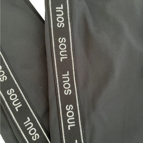 SOULCYCLE Womens Compression Leggings size S, Black with metallic lettering - Picture 5 of 8